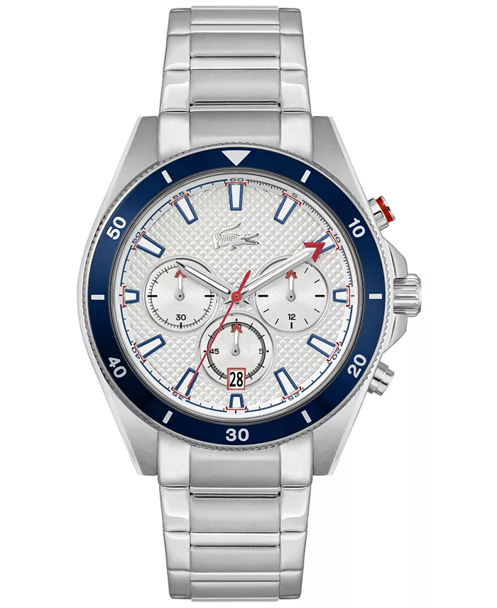 

Мужские наручные часы Mainsail Silver со стальным браслетом, 43 мм Lacoste