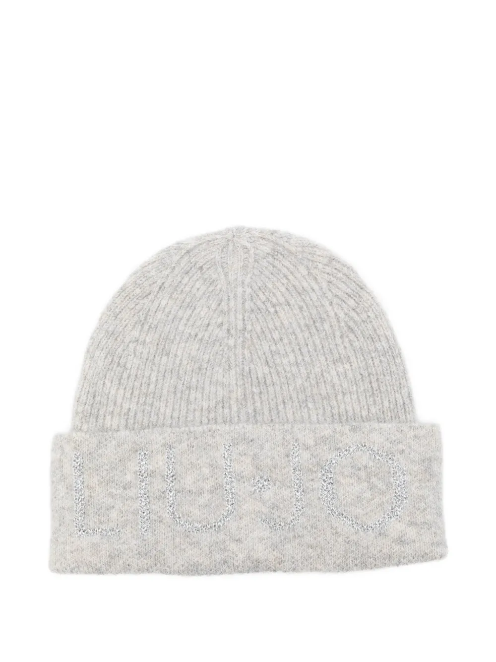 

Ребристая шапка с логотипом Liu Jo, серый