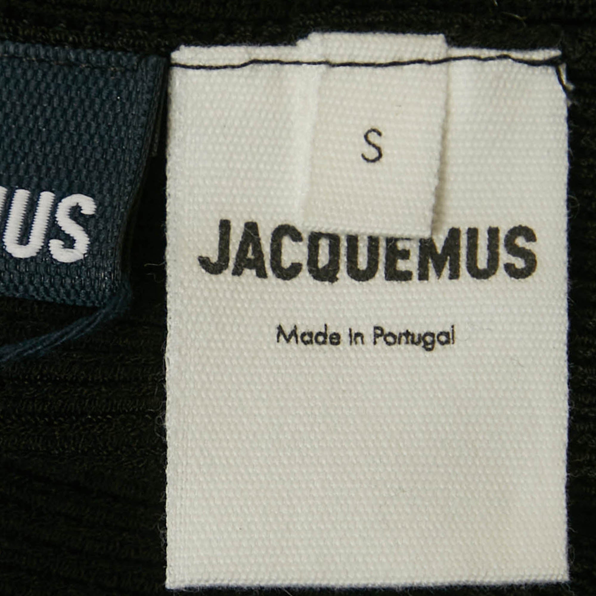 Топ-бралетт Jacquemus из черной ребристой вязки Le Bandeau — фото 4