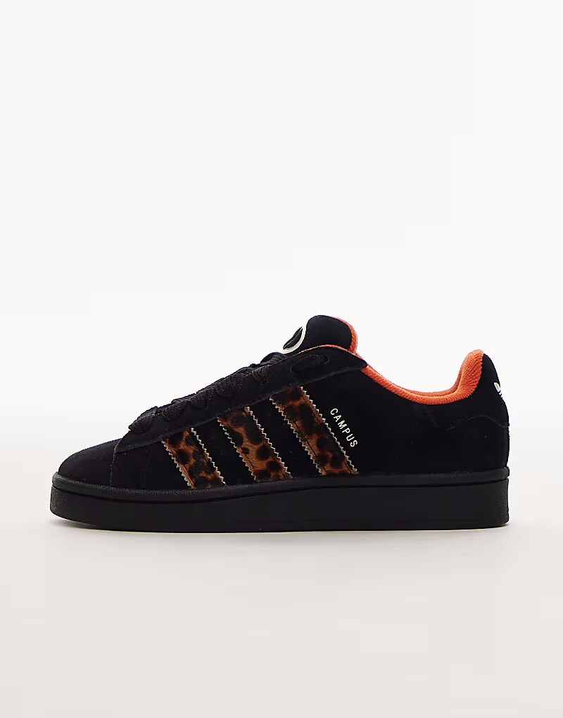 Кроссовки Adidas Originals Campus 00s черного цвета с леопардовым принтом — фото 2