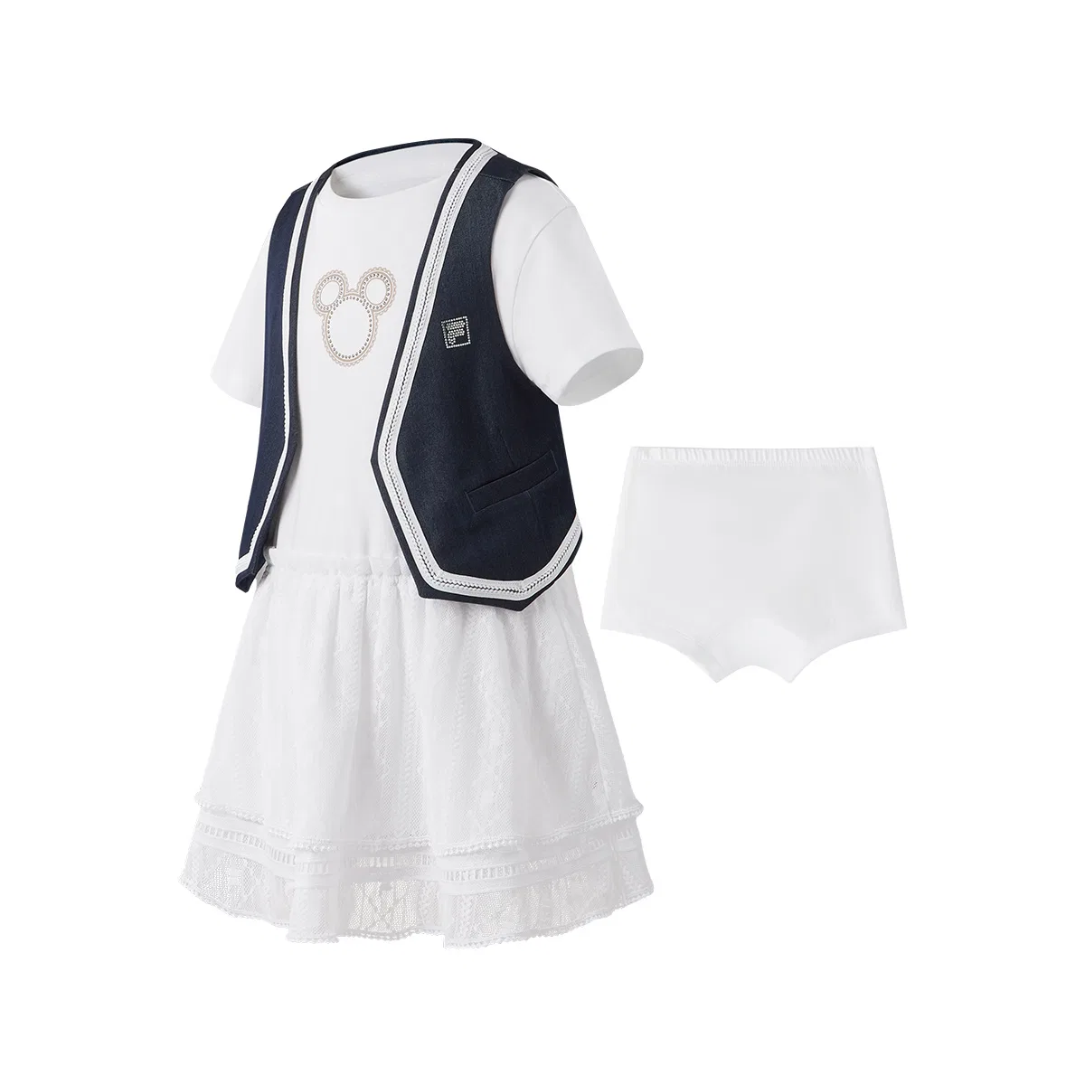 Детский костюм с юбкой FILA KIDS белый