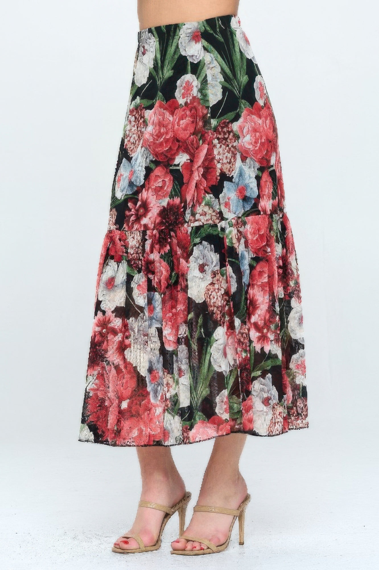 

Юбка Mesh Romance с многоуровневым принтом Truedames, красный