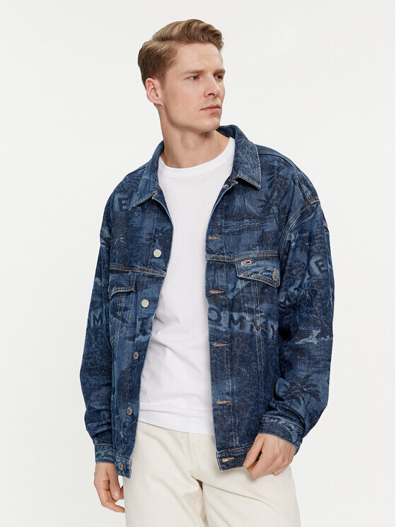 

Джинсовая куртка оверсайз Tommy Jeans, синий