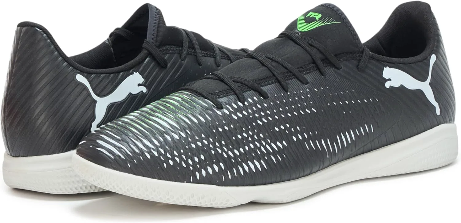 Мужские футзальные кроссовки Puma Future 8 Play, черный/светло-серый/зеленый — фото 3