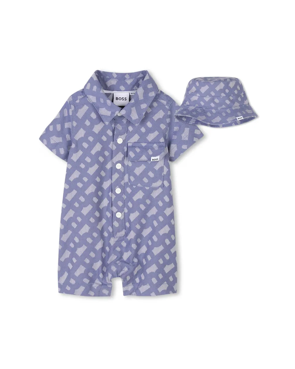

Комплект для мальчика в синем хлопковом цвете BOSS Kidswear, синий