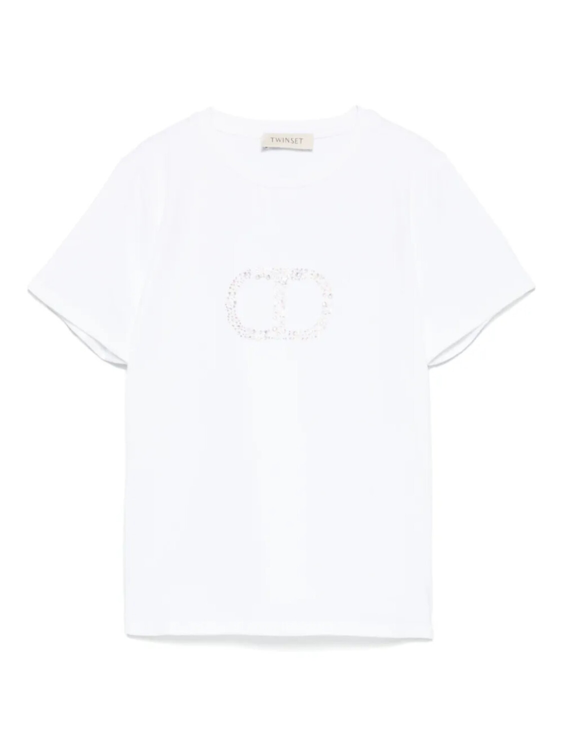 

TWINSET Детская футболка Oval T со стразами TWINSET Kids, белый