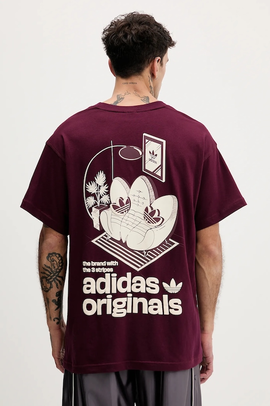 

Футболка из хлопка Sofa Adidas Originals, бордовый