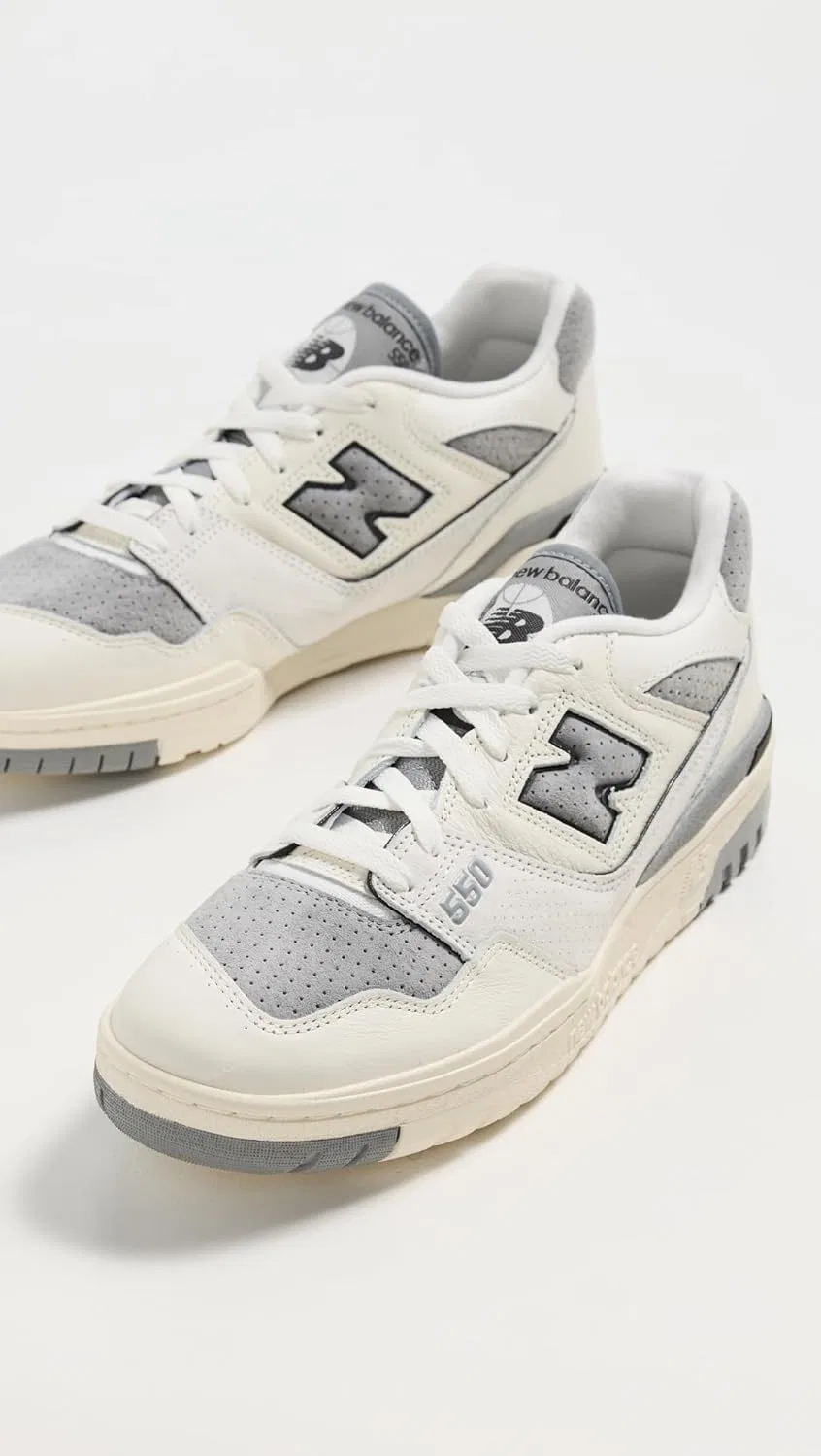 Мужские кроссовки New Balance BB550, White Grey — фото 4