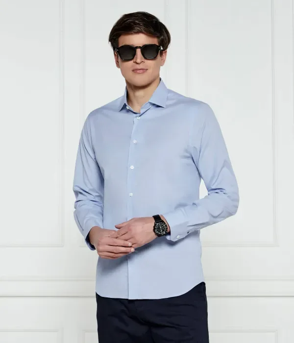 Рубашка с гибким воротником slim fit Tommy Hilfiger, небесно-голубой