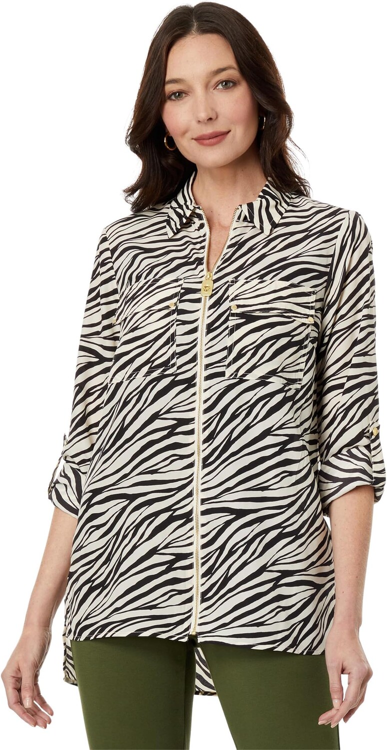 Топ Michael Kors Tiger Dog Tag, цвет Bone