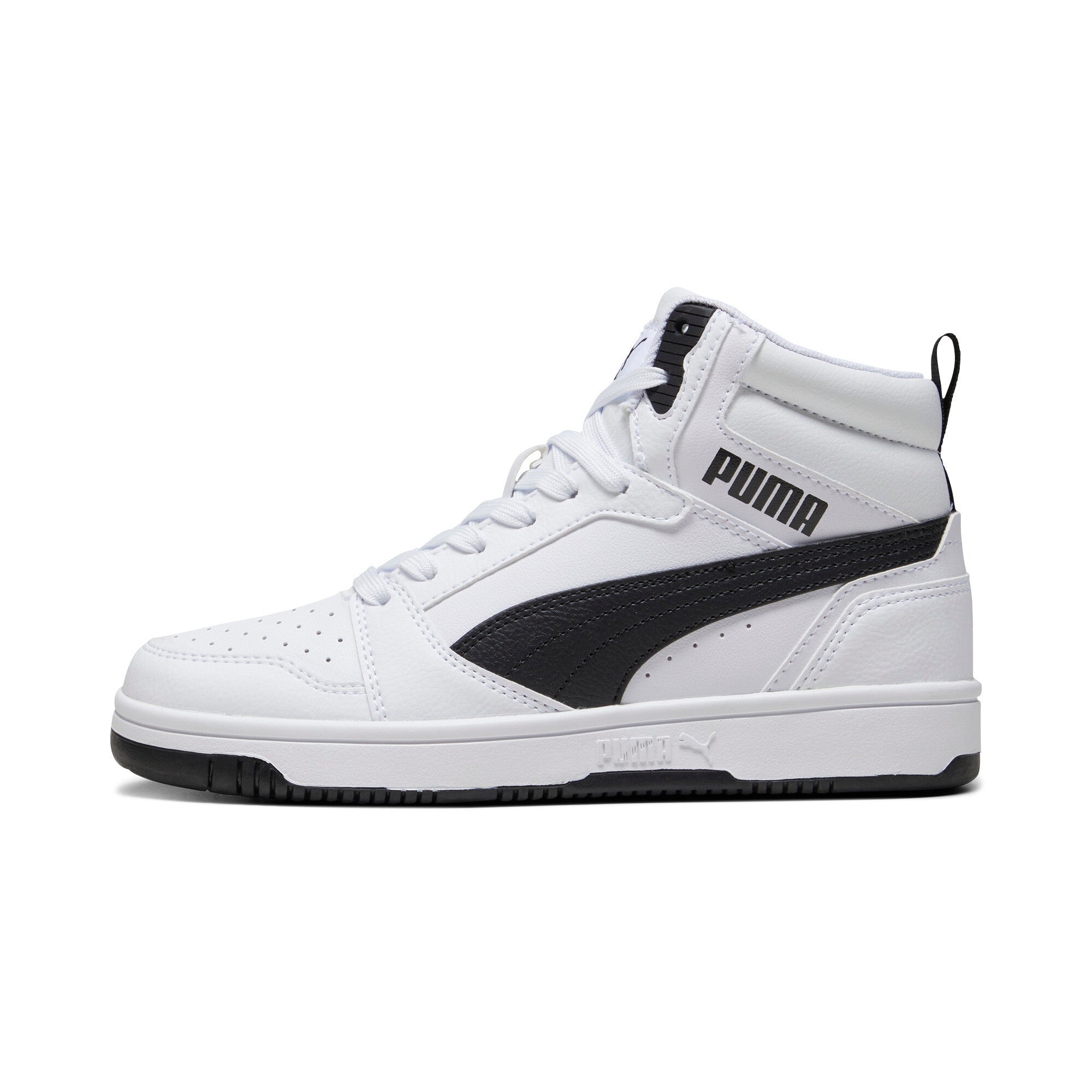 

Кроссовки PUMA Big Kids Rebound V6 Mid, белый/черный