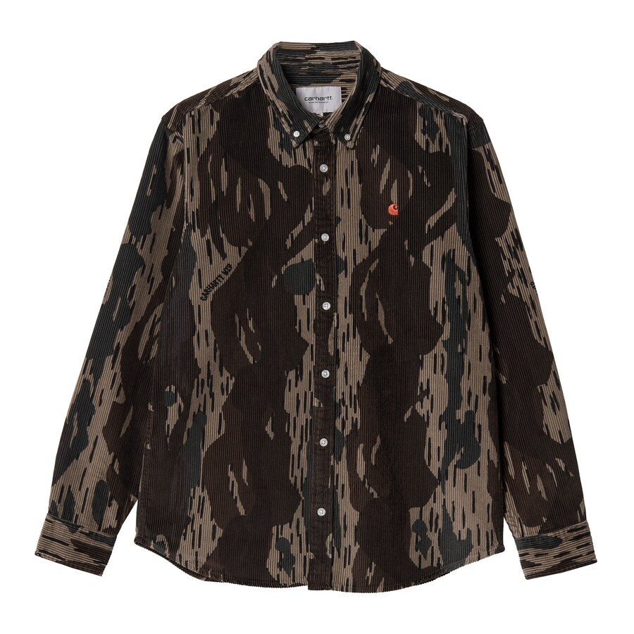 

Рубашка Carhartt WIP Regular fit Button Up Madison Cord, коричневый