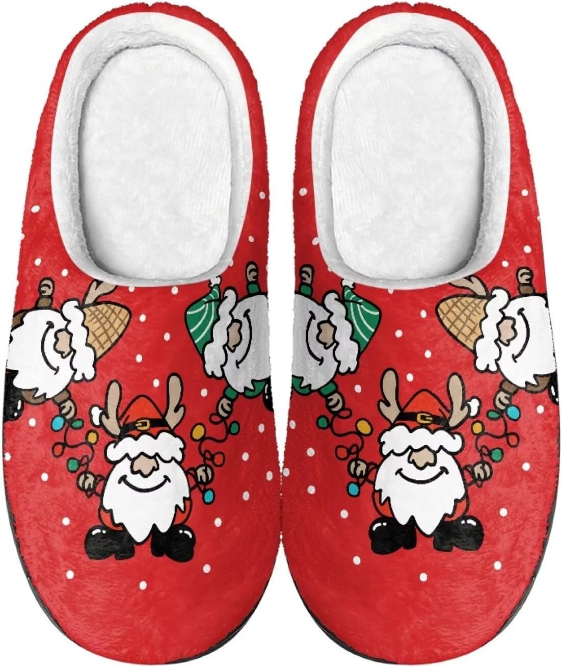 

Тапочки для женщин и мужчин, рождественские домашние тапочки, тапочки для дома, рождественские тапочки для всей семьи Srengjodk, Christmas Santa Print