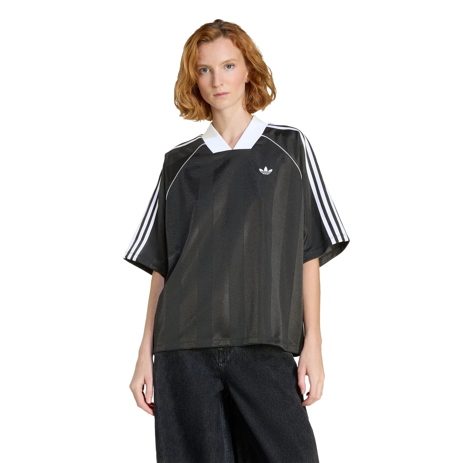 Женская футболка-жаккард с тремя полосками от Adidas — фото 4