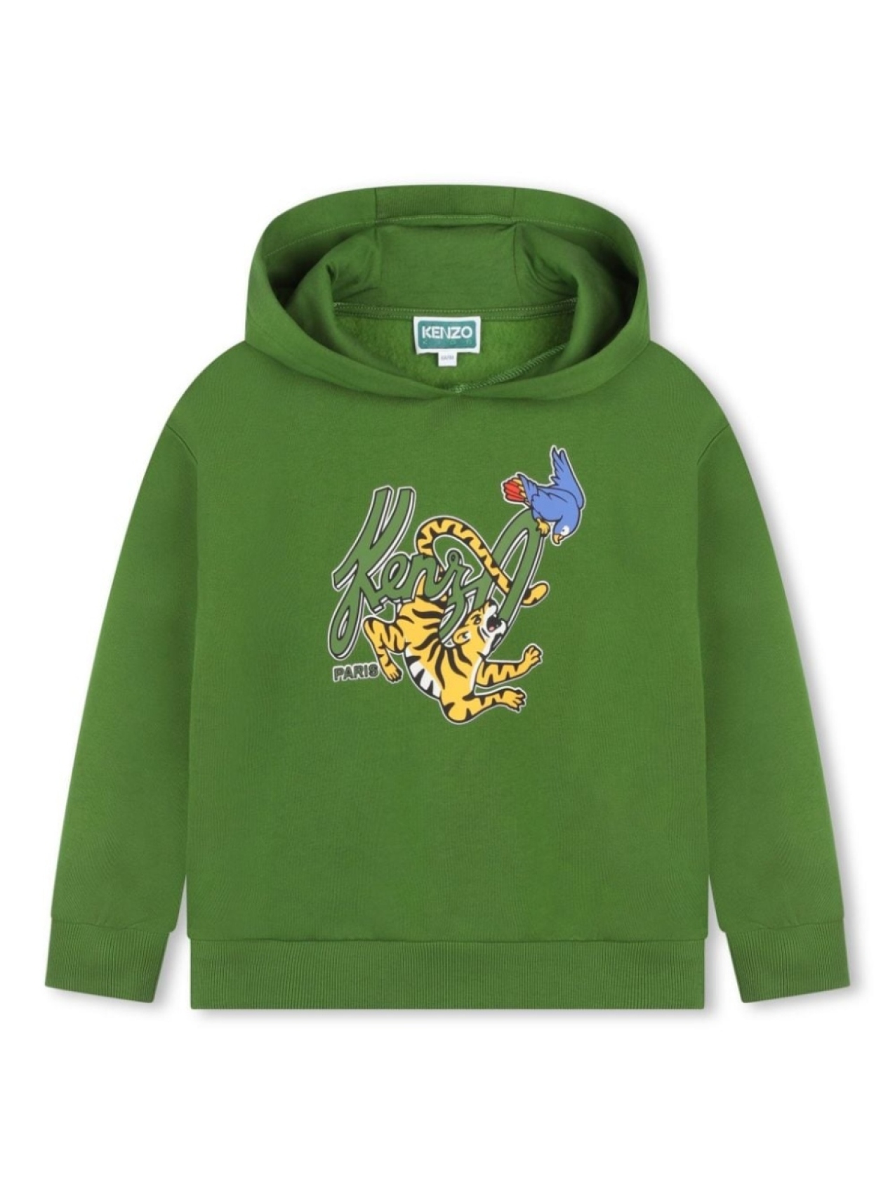 

Kenzo Kids флисовое худи с логотипом, зеленый