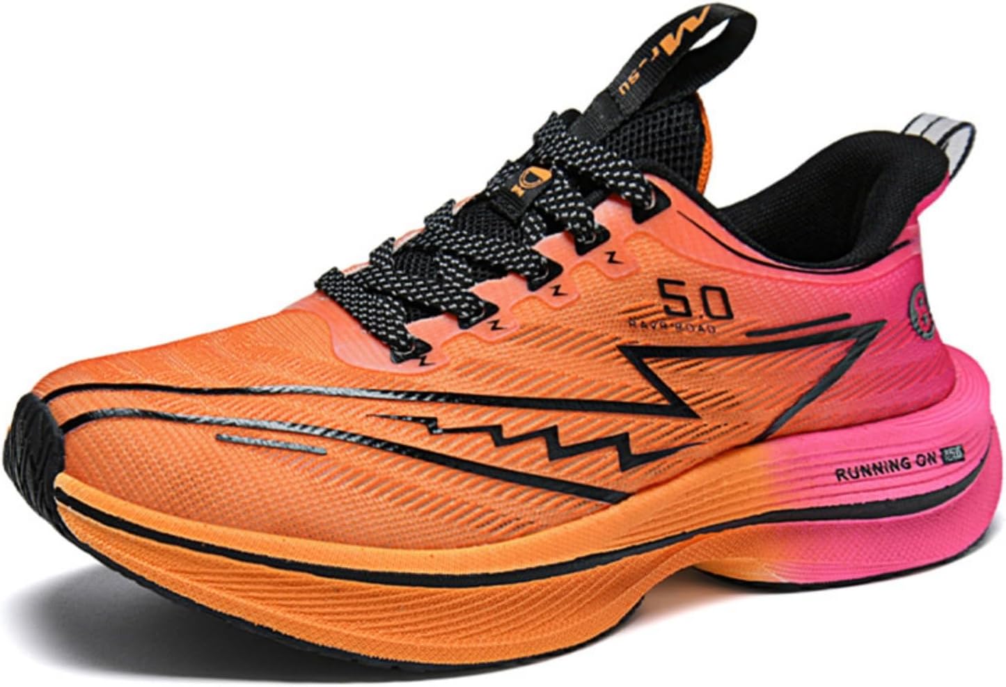 

Мужские модные кроссовки Boaobaihuo с дышащей сеткой, шнуровкой и платформой, повседневные низкие нескользящие массивные кроссовки для спорта на улице, тренировок в спортзале, тенниса и бега, оранжевый