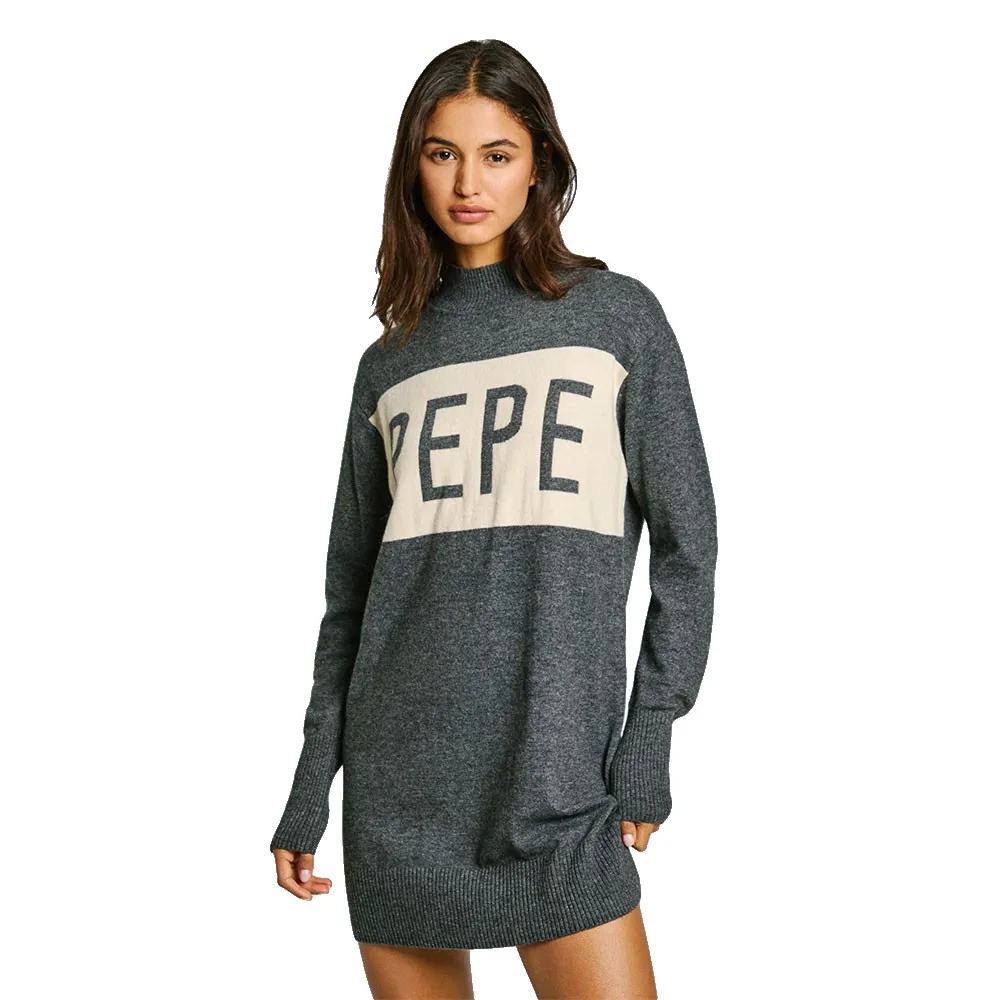

Платье Pepe Jeans Hazelnut long sleeve short, серый