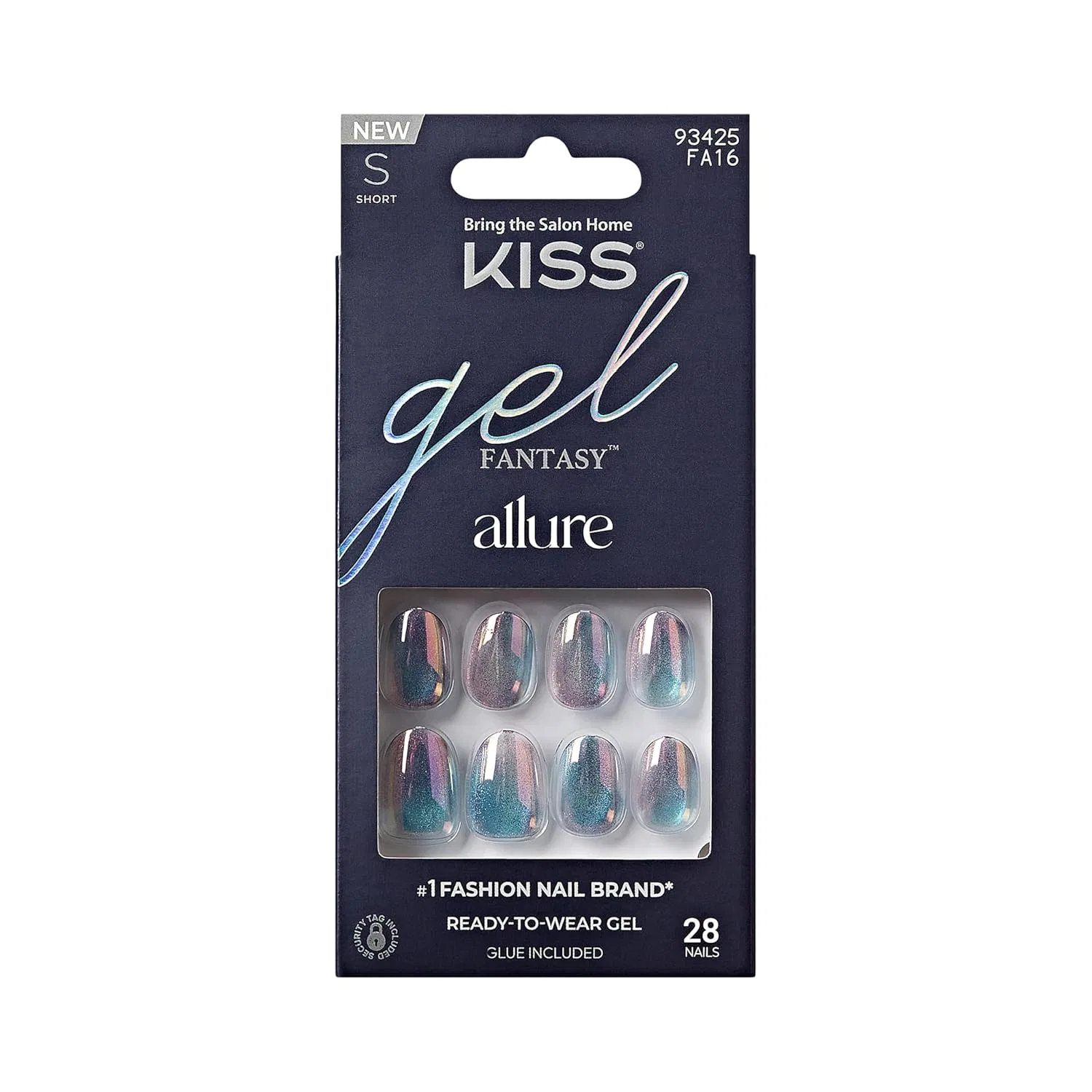 Накладные ногти KISS Gel Fantasy Allure Change Chance Silver Kiss, Silver