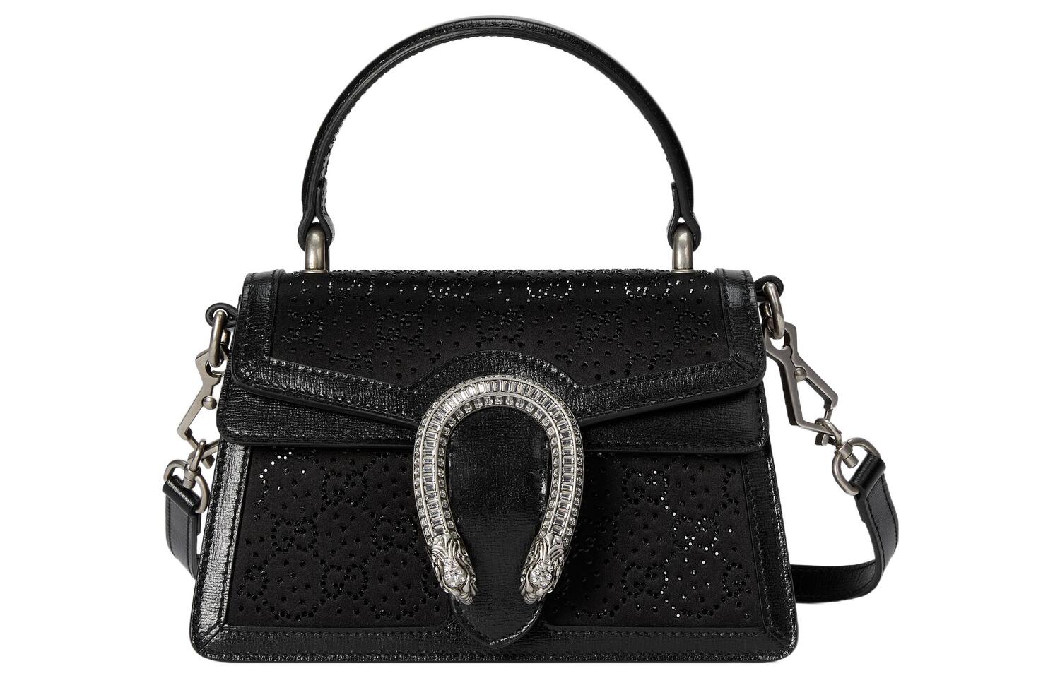 

Dionysus шелковый атлас наплечная сумка через плечо мини женская черная GUCCI, Set (Bag+Dust Bag)