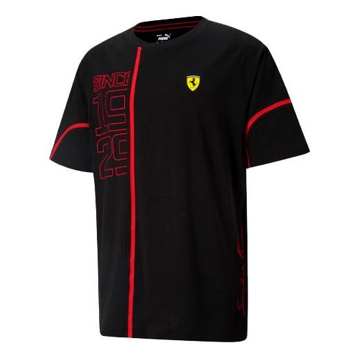 

Футболка ferrari series numeric printing casual sports round neck short sleeve black Puma, черный