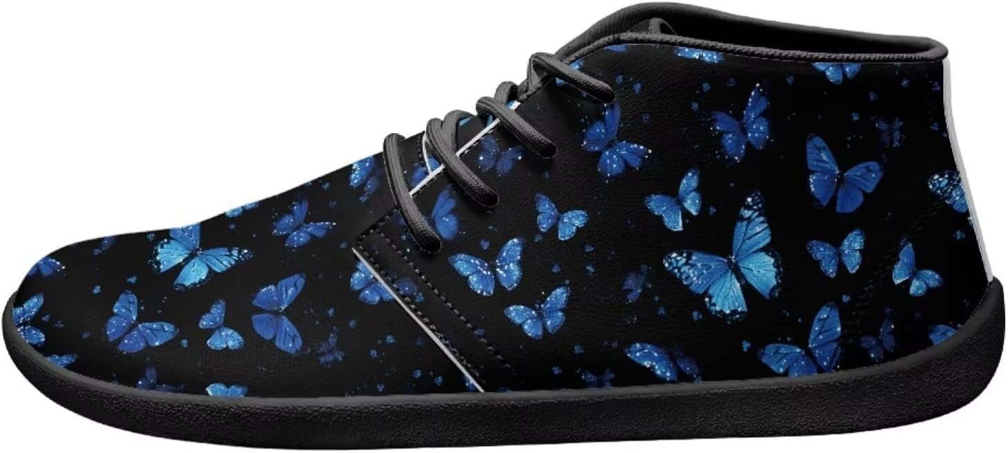 

Кроссовки с принтом бабочки для ходьбы Легкие кроссовки для прогулок, тенниса, походов и работы на щиколотку для мужчин и женщин Ecaestolph, черный/синий