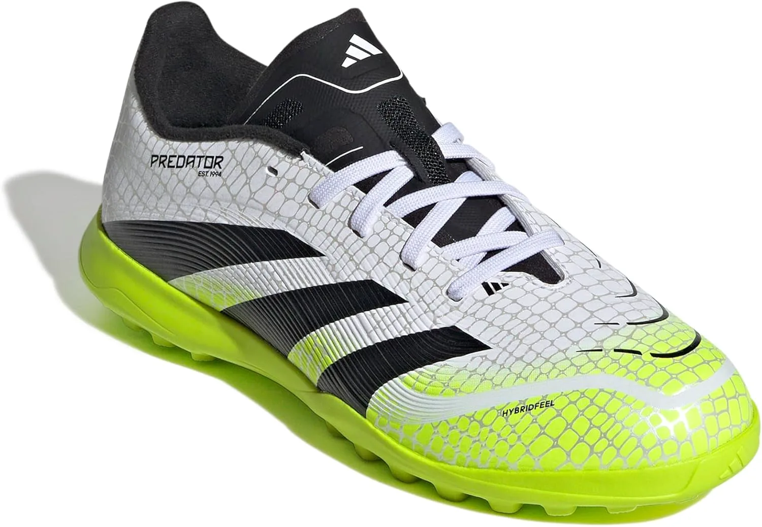 Футбольные кроссовки Adidas Originals Boys' League Predator для игры на траве, белый/черный — фото 4