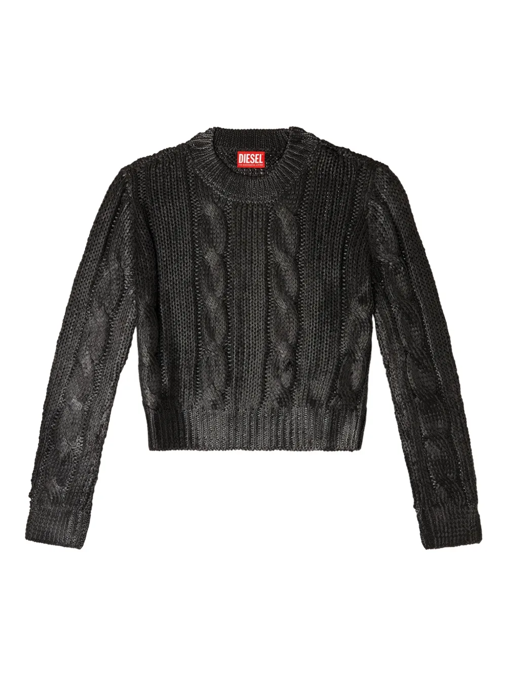 

Свитер косой вязки DIESEL, черный