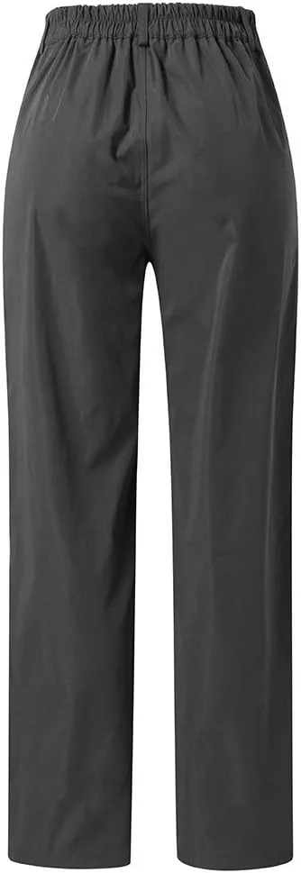 Parachute Pants для женщин, карго штаны на резинке с высокой талией, прямые широкие брюки в стиле Y2K стритвир Generic, серый — фото 4