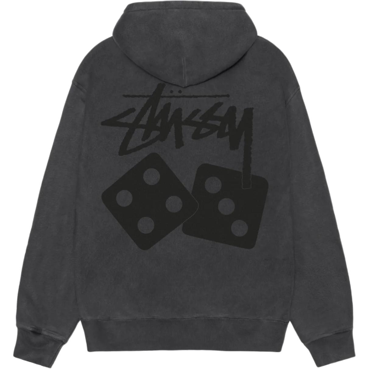 

Худи Dice с пигментной окраской Stussy, черный