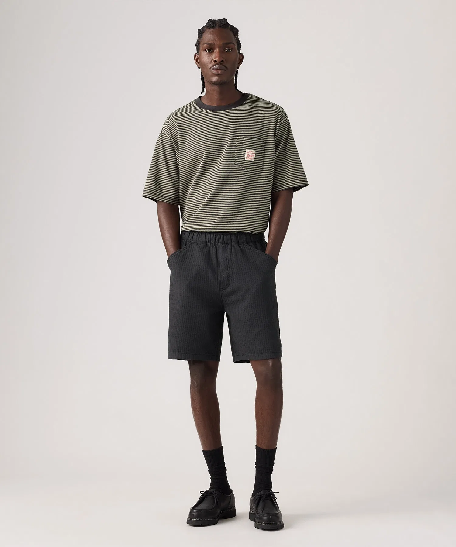 Рабочие шорты Levi's WORKWEAR Pull-On, черные. — фото 2
