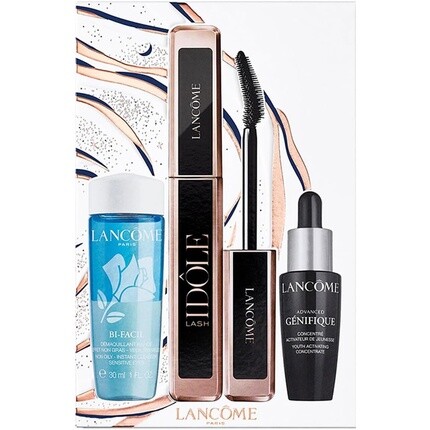 

Набор туши для ресниц Lancome Lash Idole 01 Glossy Black с двусторонним средством для снятия макияжа с глаз 30 мл и антивозрастной сывороткой Advanced Génifique 10 мл Lancôme