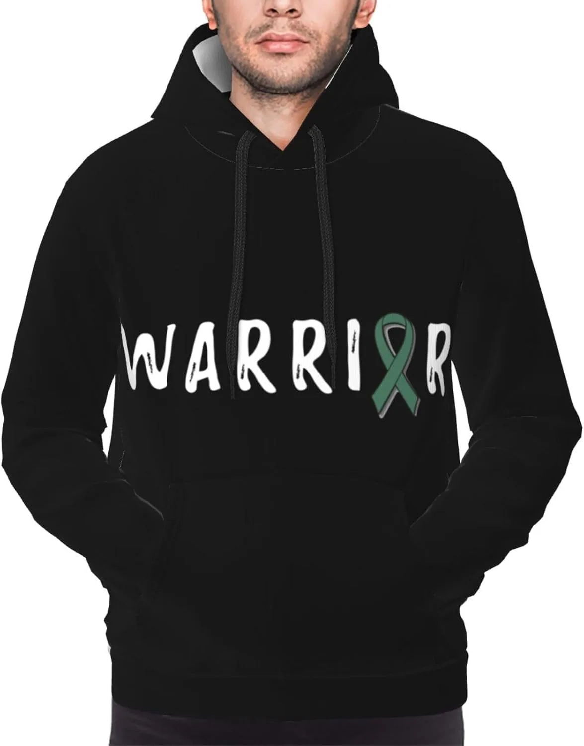 Толстовка с капюшоном Hope For A Cure Bipolar Awareness Flower, длинный рукав, с карманом