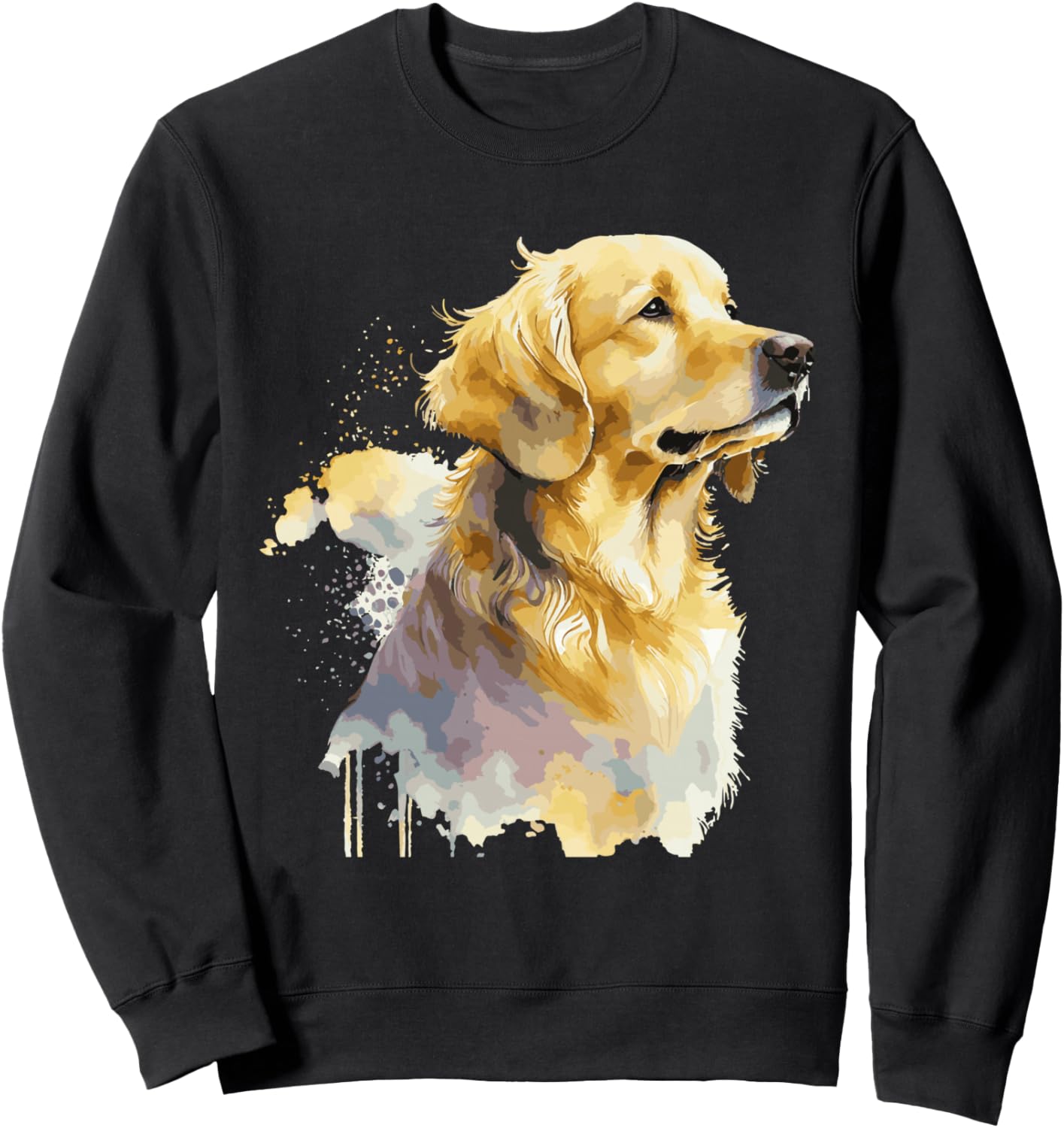 

Толстовка с изображением золотистого ретривера, выполненная в акварельном стиле Golden Retriever Gifts For Dog Lovers