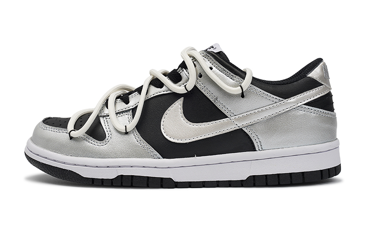 

Кроссовки Nike Dunk Skateboard Shoes Women's Low-Top Black Silver