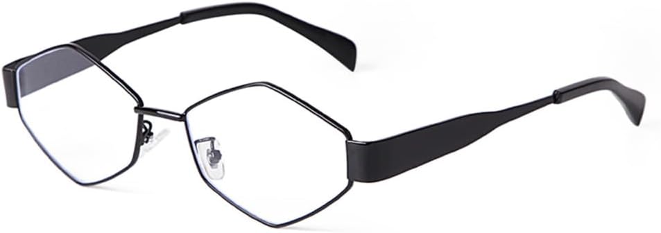 

Винтажные панк-солнцезащитные очки в металлической оправе с многоугольными линзами для женщин и мужчин, для вождения, с прозрачными линзами, защита от УФ-излучения UV400 generic, C8 Black Clear