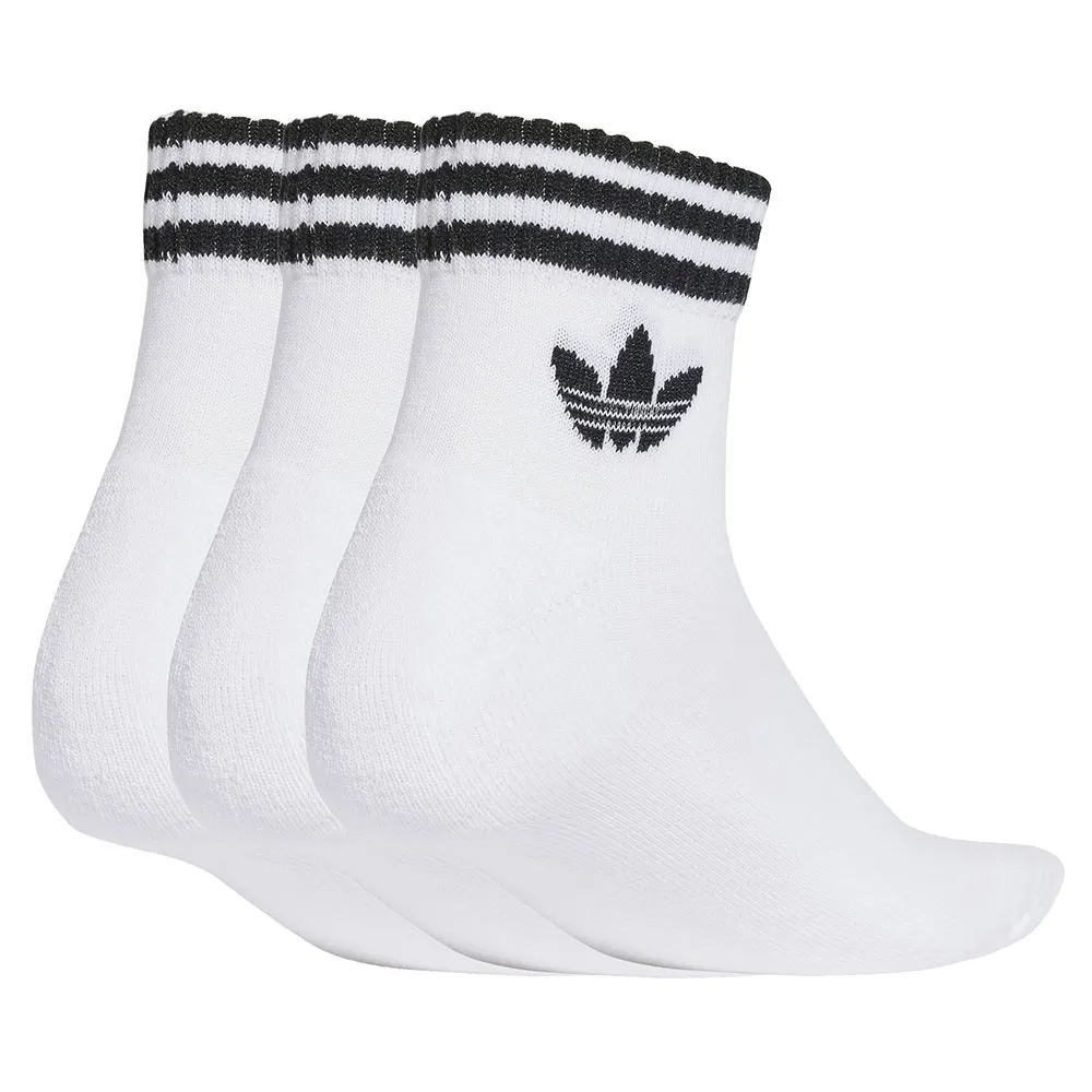Носки 3 шт adidas Originals 3 Stripes Ankle, белый — фото 2