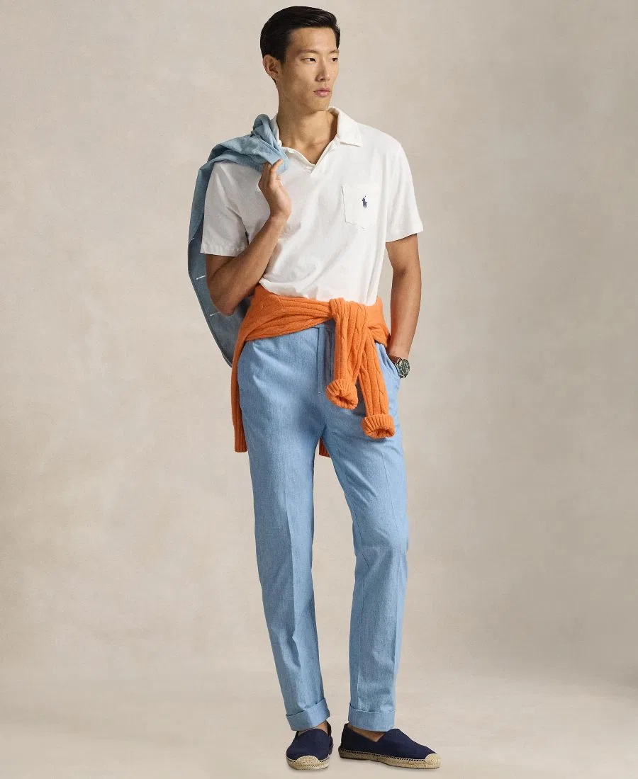 Поло из хлопка и льна стандартного кроя Polo Ralph Lauren — фото 2