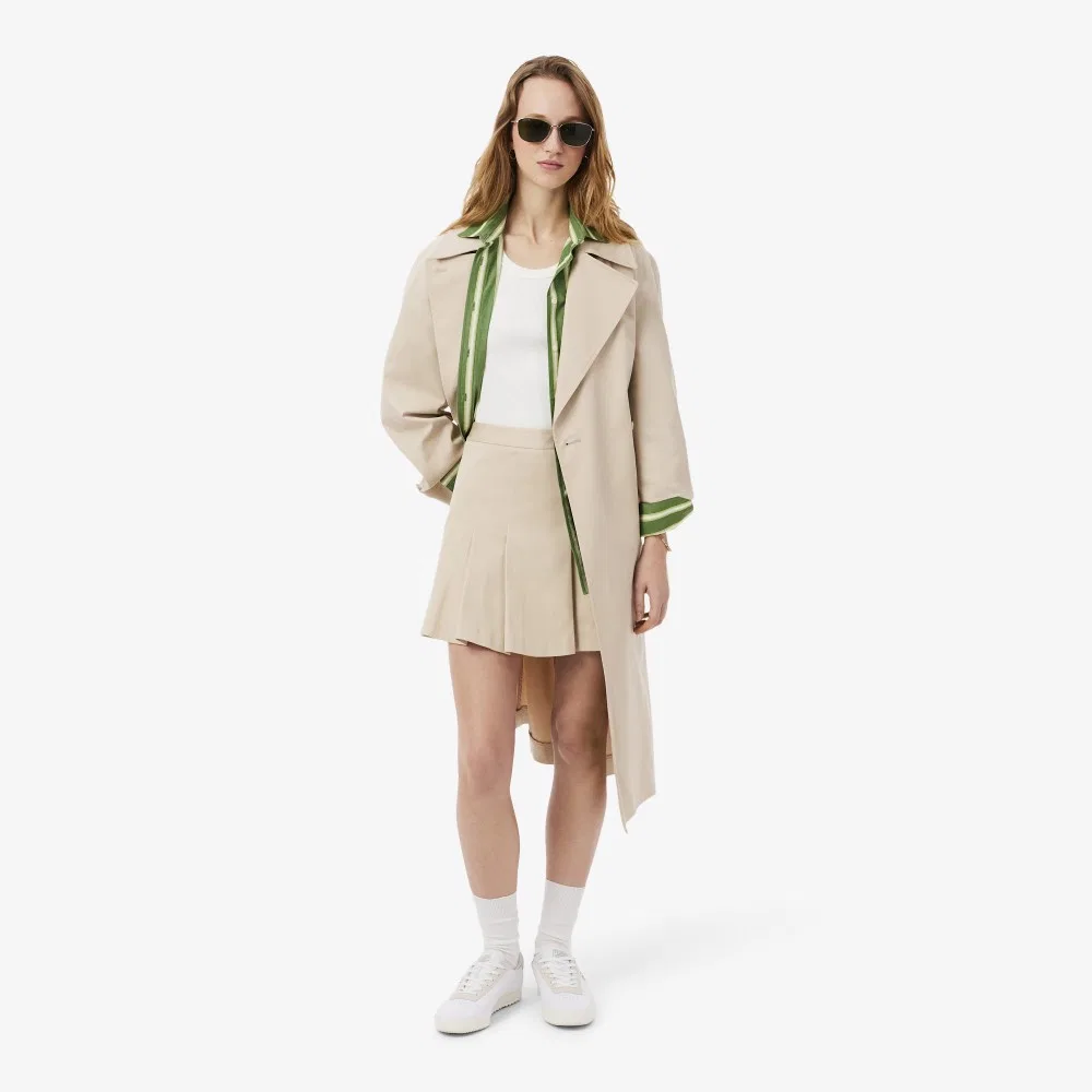 Юбка Lacoste плиссированная бежевая — фото 4