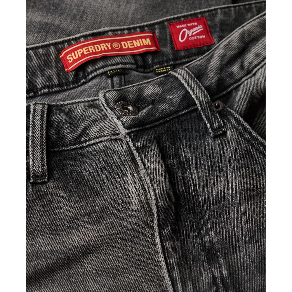 Джинсы Superdry Vintage Slim Straight Fit, серый — фото 4