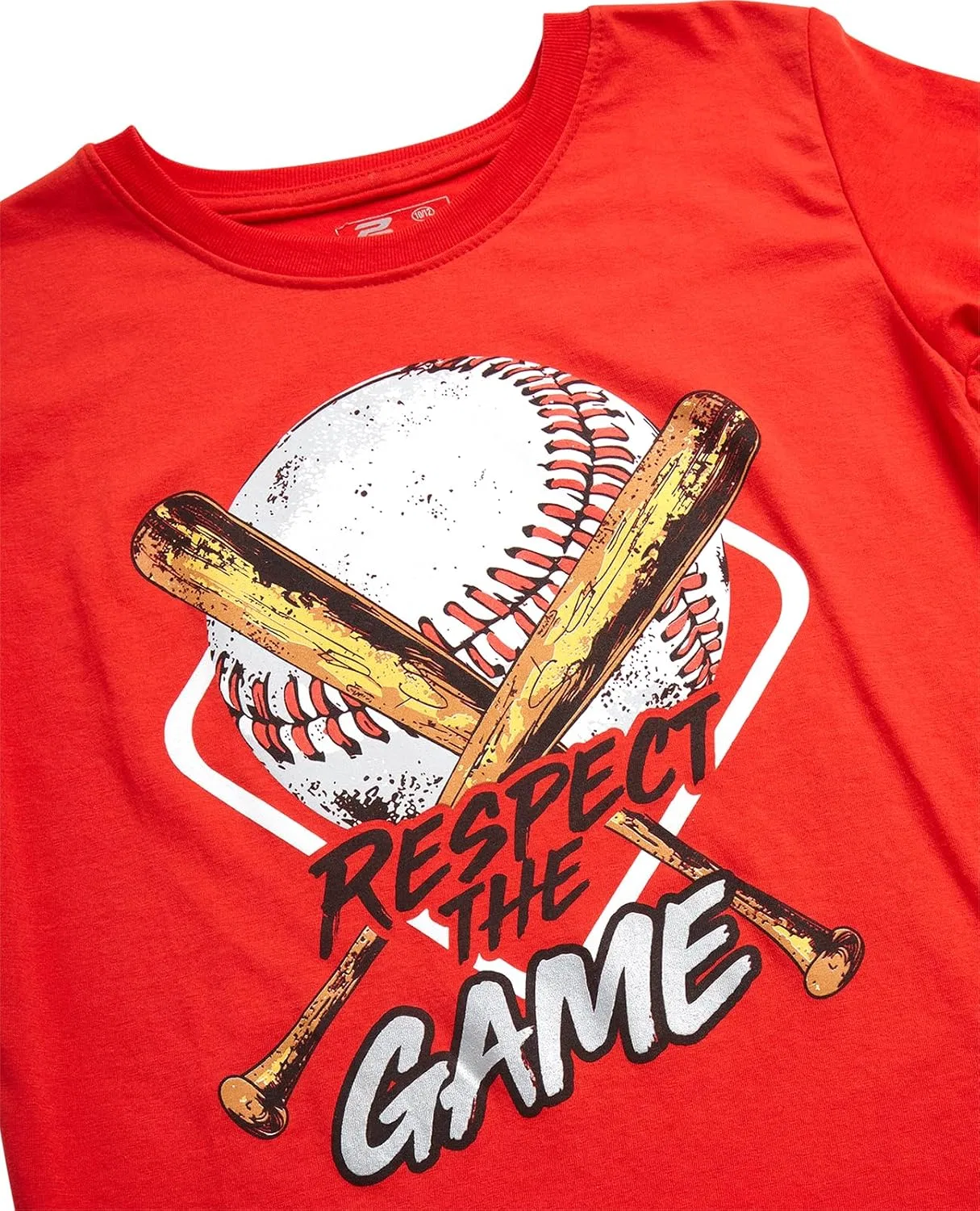 Детский спортивный комплект из футболки и шорт, Pro Athlete, Red/Black Baseball — фото 3