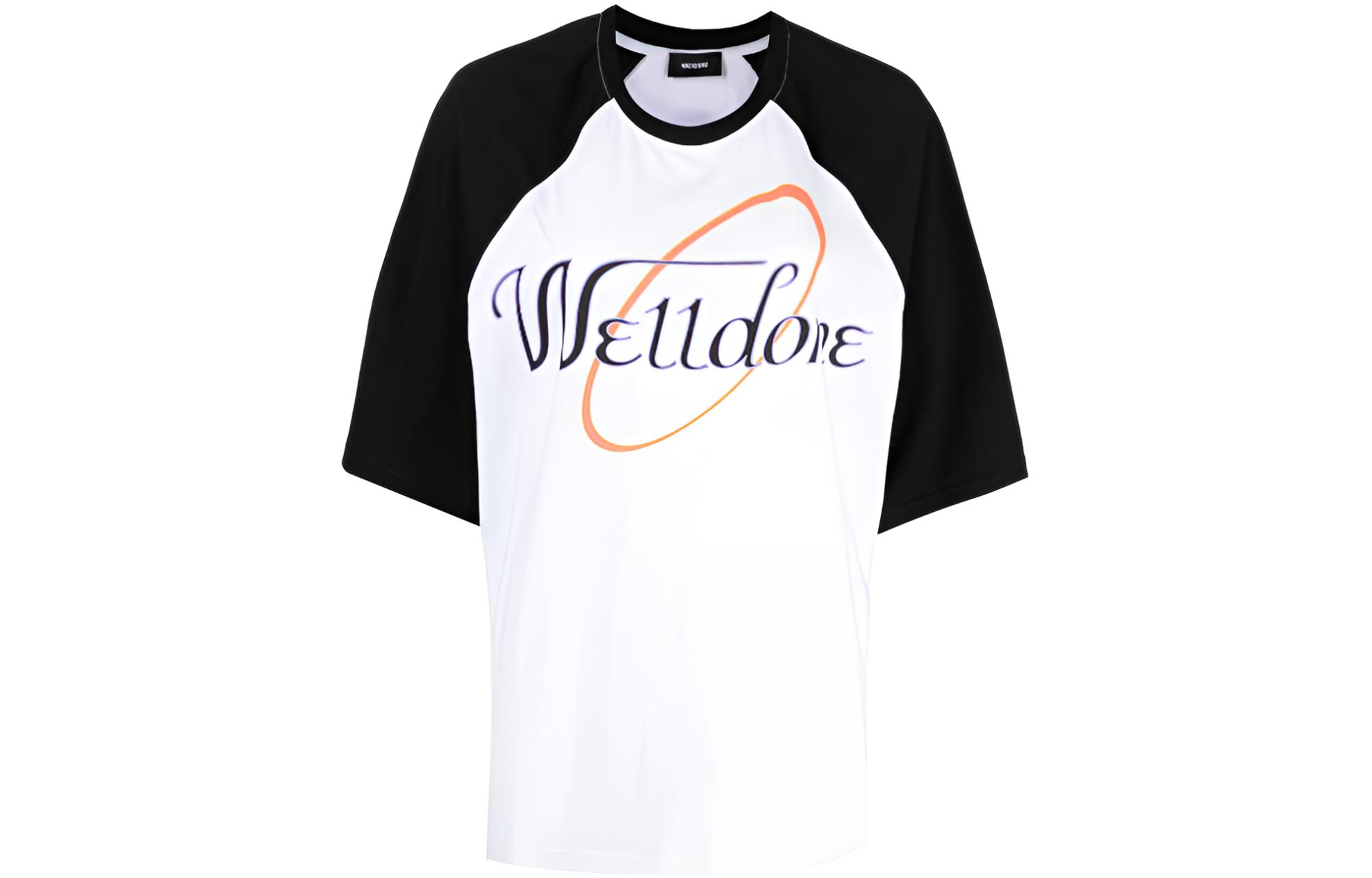 

WE11DONE Футболка с рукавом реглан женская белая, Белый, WE11DONE Футболка с рукавом реглан женская белая