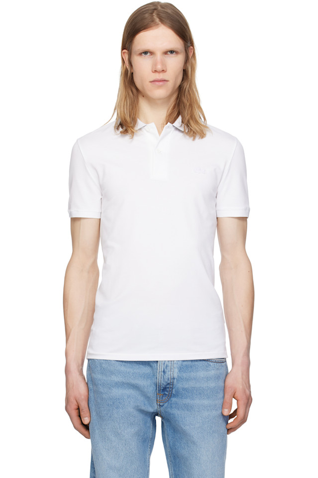 

Стройная фирменная поло Lacoste, белый