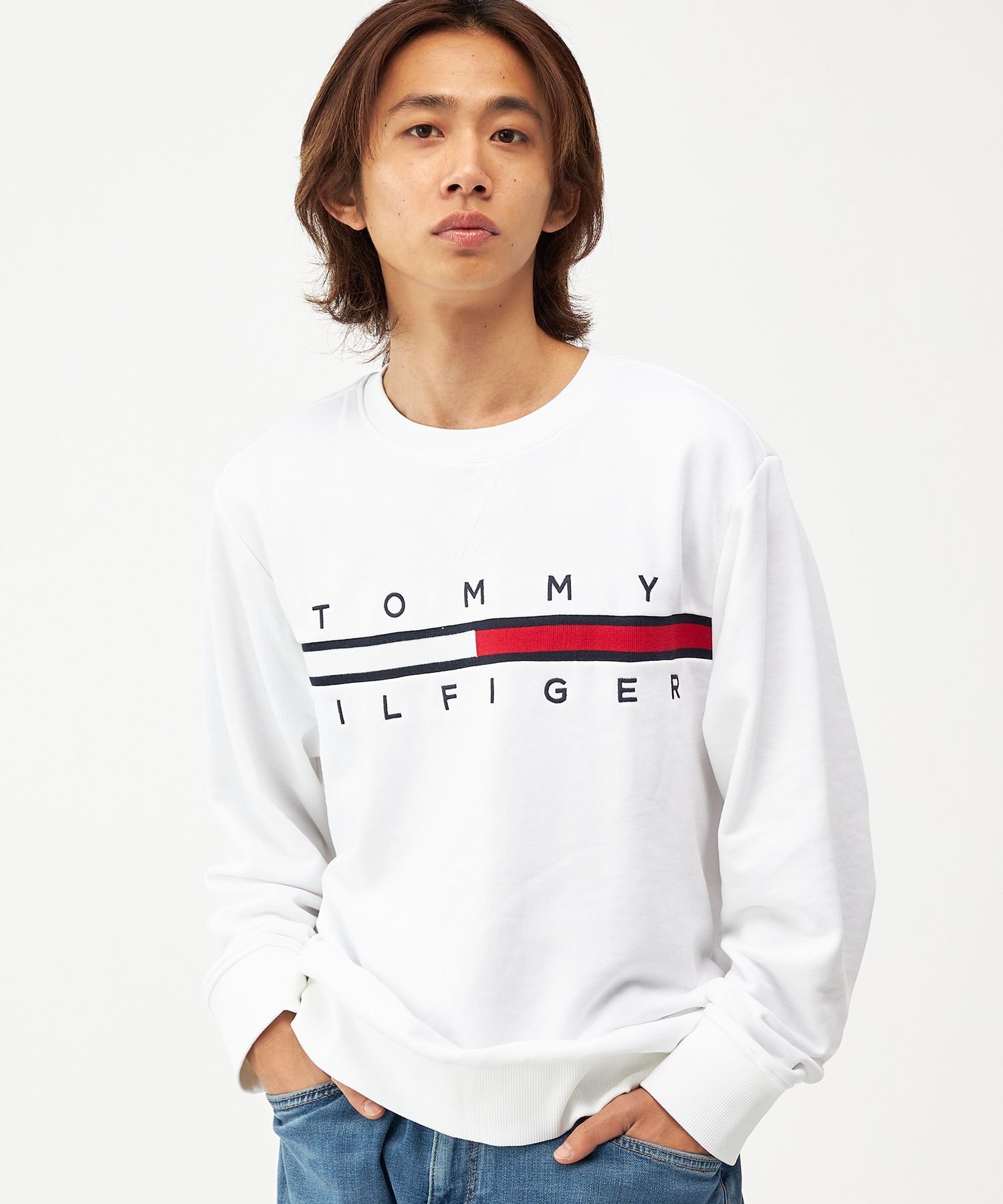 Футболка с длинным рукавом Chino из французской махровой ткани TOMMY HILFIGER, Navy DW5 — фото 2