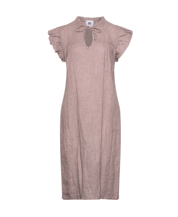

Льняное платье с оборками пыльно-лавандового цвета Tiffany, бежевый