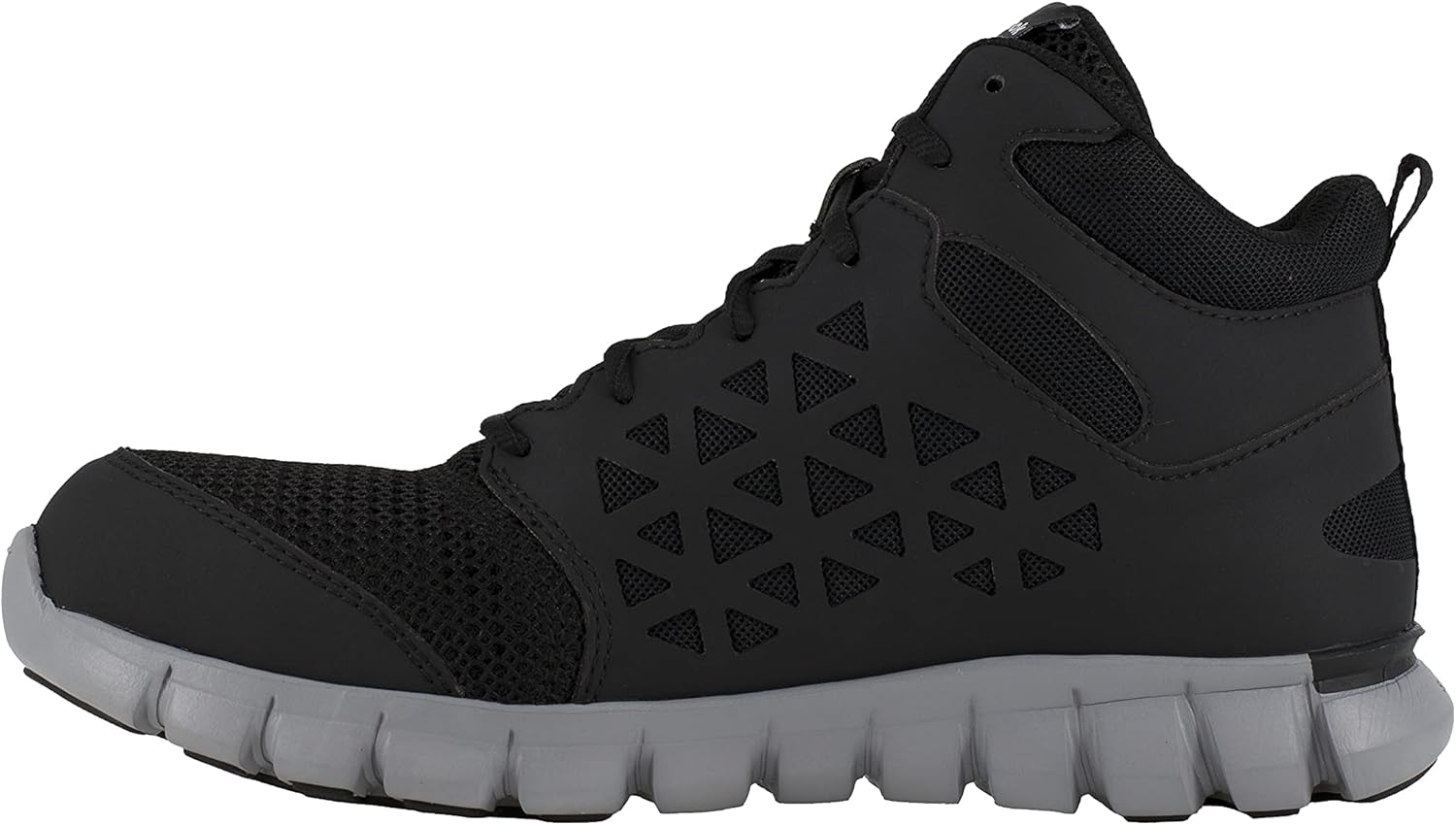 Мужские рабочие/служебные ботинки Reebok Sublite Cushion Mid с противоскользящей подошвой и алюминиевым носком - черные — фото 3