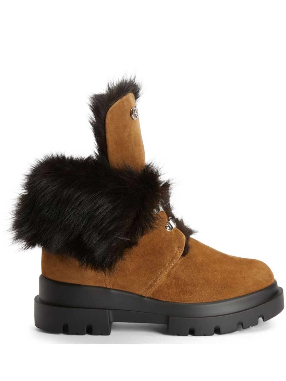 

Giuseppe Zanotti ботинки Phillis с искусственным мехом, коричневый