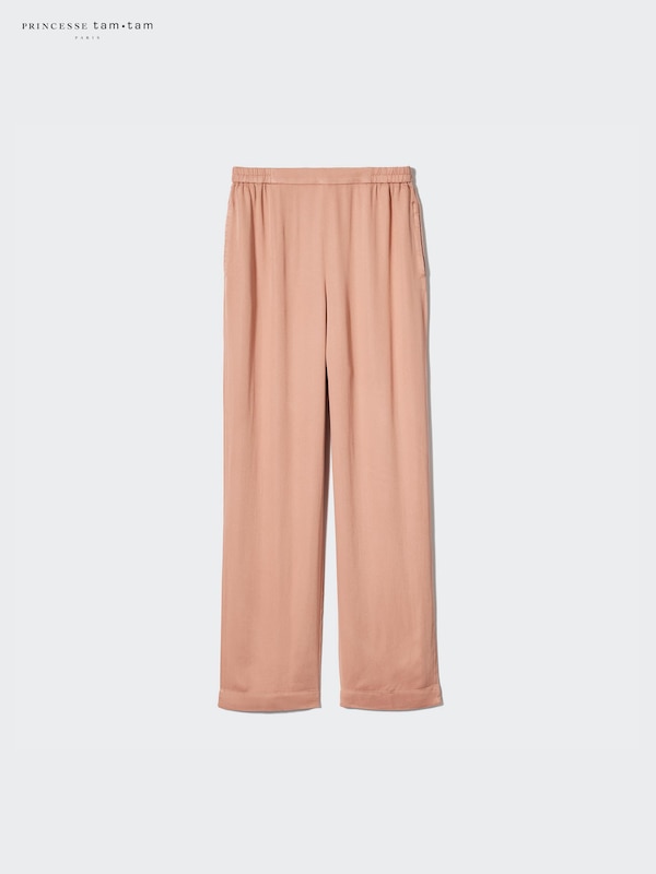 

Атласные брюки Uniqlo, коричневый