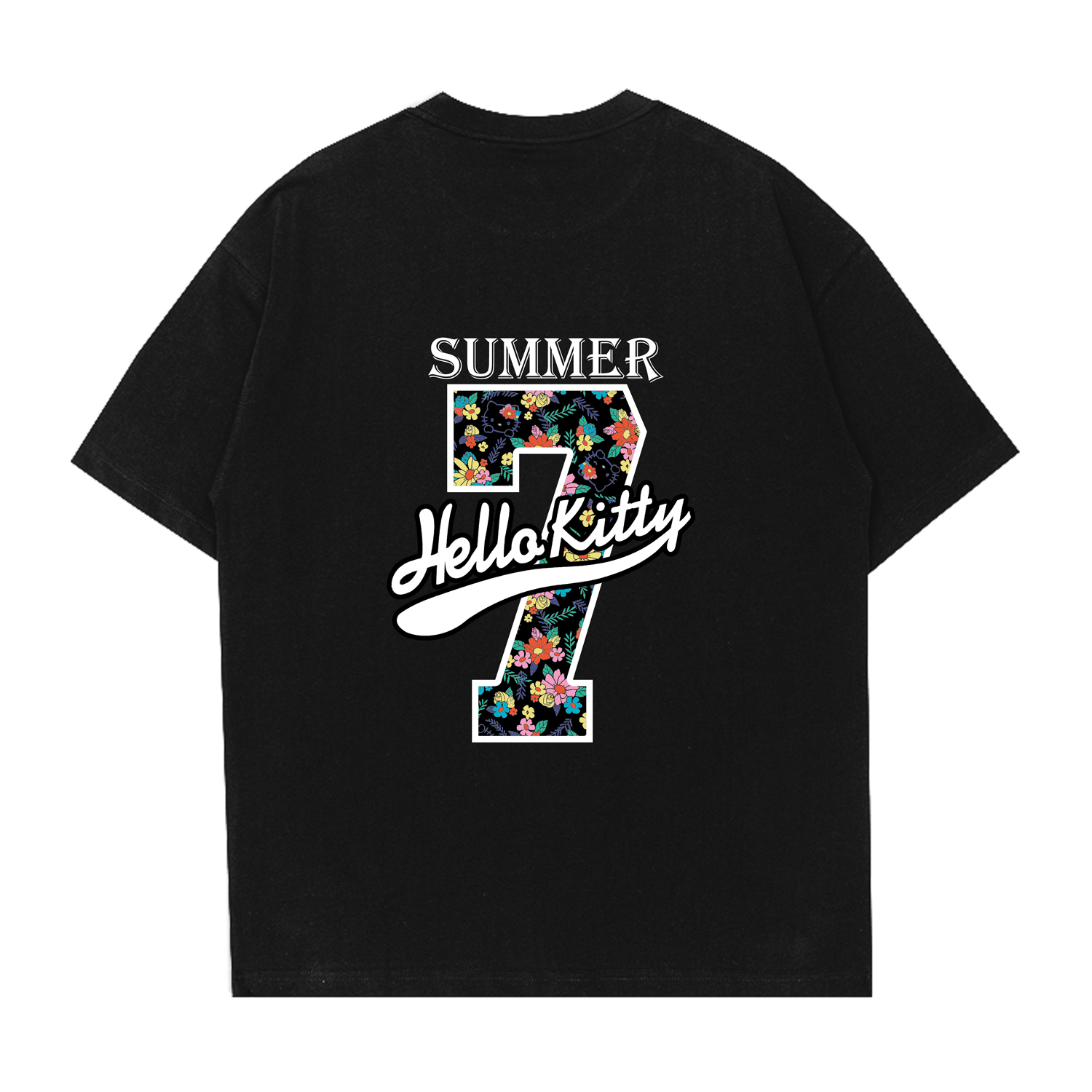 

Hello Kitty Hello Kitty 2025 летняя футболка Unisex Sanrio, черный