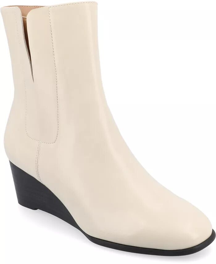 Женские ботильоны Kylo Stacked Wedge Ankle Journee Collection, коричневый/бежевый