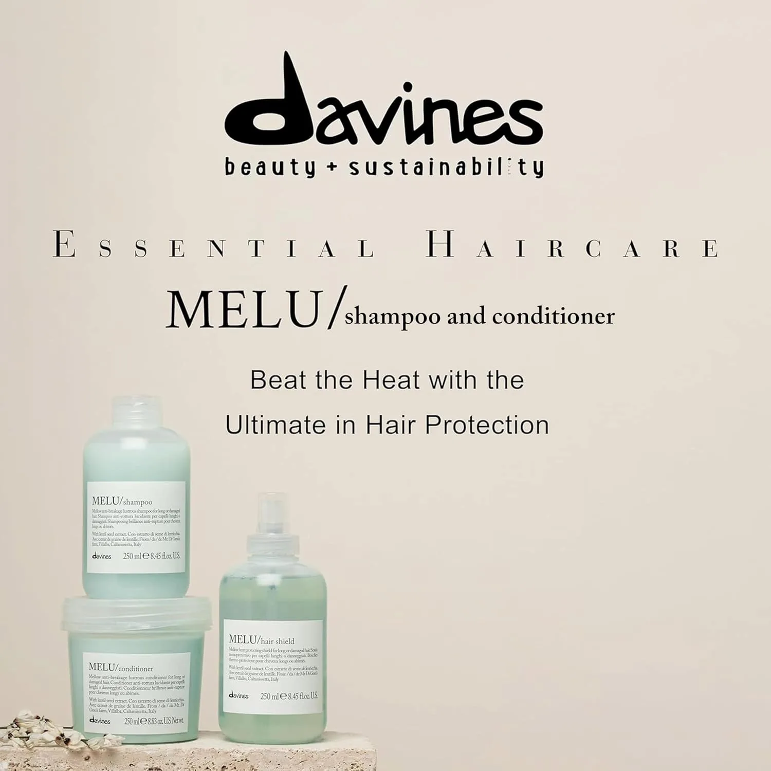 Шампунь Davines MELU против ломкости для длинных и поврежденных волос Дорожный набор — фото 2